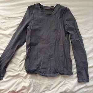 Gray Long Sleeve Women's Top